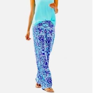 Lilly Pulitzer Bal Harbour Palazzo Pants in Lapis Lazuli‎ Women Small